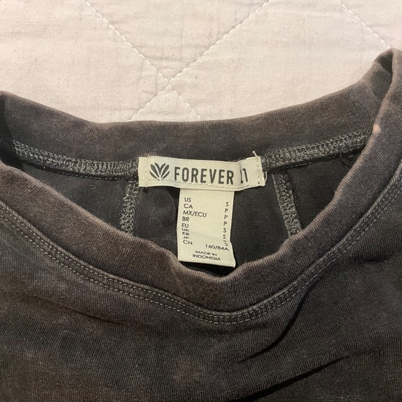 FOREVER 21 Dark Brown Sleeveless Cotton Boxy Crop Tank Top Size Small S - Picture 6 of 10